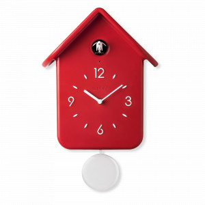 Часы настенные QQ, 24,8 х 12 х 39 см, пластик ABS, красный, серия Happy Hour, GUZZINI, Италия, Полезные мелочи