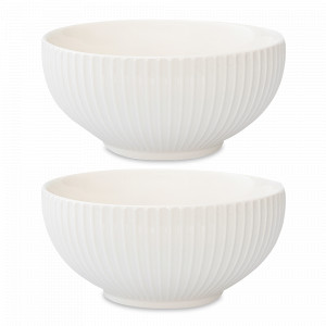 Набор из 2-х салатников Dual Glazing, 27 см, фарфор, белый, серия Soft Ripples, LIBERTY JONES, Россия, Наборы тарелок для кухни