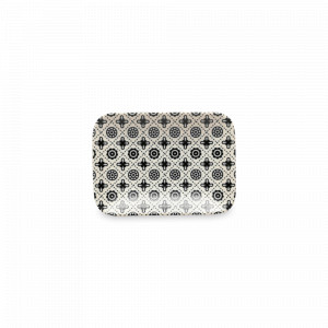 Тарелка пирожковая прямоугольная Little Garden, 13 х 9.5 см, керамика, кремовый, декор, серия Augusta, COSTA NOVA, Португалия, Тарелки хлебные