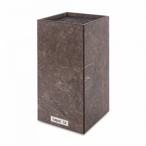 Подставка универсальная для кухонных ножей, 11x11x24 см, мрамор темный, композитный материал, серия Fashion, ComposeEat, Россия, Подставки под ножи