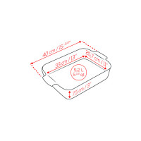 Форма для запекания прямоугольная, 40 х 25.7 см, 5.2 л, керамика, синий, серия Blue, PEUGEOT CERAMIC, Франция_00816000048757622012.jpg