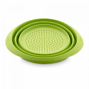 Дуршлаг складной, 23 см, силикон, зеленый, LEKUE, Испания, Дуршлаги