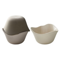 Салатник индивидуальный ROSEE, 12.5 см, 230 мл, керамика, бежевый, серия Brume, GUY DEGRENNE, Франция_00810280037395783227.jpg