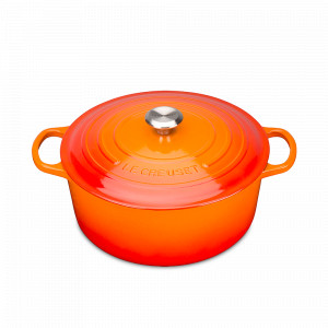 Кастрюля , 4,2 л, 24 см, чугун, оранжевый, серия Flame, LE CREUSET, Франция, LE CREUSET (Франция)