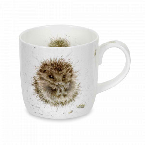 Кружка «Пробуждение ёжика», 310 мл, костяной фарфор, белый, декор, серия Wrendale Designs, ROYAL WORCESTER, Великобритания, ROYAL WORCESTER (Великобритания)