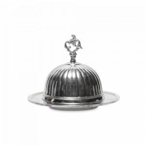 Емкость для икры Bronze, 14 см, латунь, стекло, темно-серый, ROOMERS TABLEWARE, Нидерланды, Икорницы, масленки