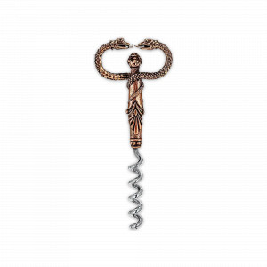 Штопор «Змея», 12 см, латунь, медный, серия Летний сад, Кольчугинский Мельхиор, Россия, Штопоры