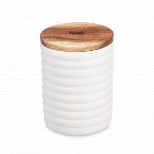 Банка для хранения, 550 мл, керамика, дерево, белый, серия Home, DECOR DE TABLE, Китай, DECOR DE TABLE (Россия)
