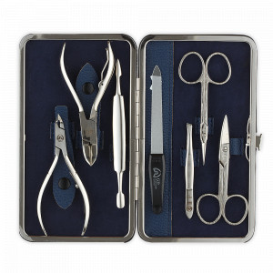 Набор маникюрный в футляре, 7 предметов, GD, Германия, Мужской маникюрный набор