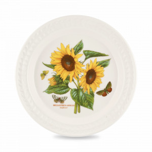 Тарелка обеденная «Рельеф Подсолнух», 27 см, фаянс, белый, декор, серия Botanic Garden, PORTMEIRION, Великобритания, PORTMEIRION (Великобритания)