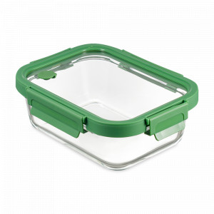 Контейнер для запекания и хранения прямоугольный, 1 л, боросиликатное стекло, зеленый, SMART SOLUTIONS, Россия, SMART SOLUTIONS (Россия)