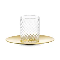 Кофейная пара для эспрессо, 100 мл, хрустальное стекло, цвет декора - золотой, серия Twist, EISCH, Германия, 