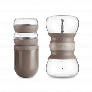 Набор для чайной церемонии Calm Tea, 4 предмета, стекло, силикон, бежевый, серия Cozy, LEKUE, Испания, Кухонные аксессуары LEKUE