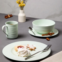 Сервиз чайно-столовый на 1 персону, 4 предмета, фарфор, мятный, серия Волна, DECOR DE TABLE, Россия_00818470056930897195.jpg