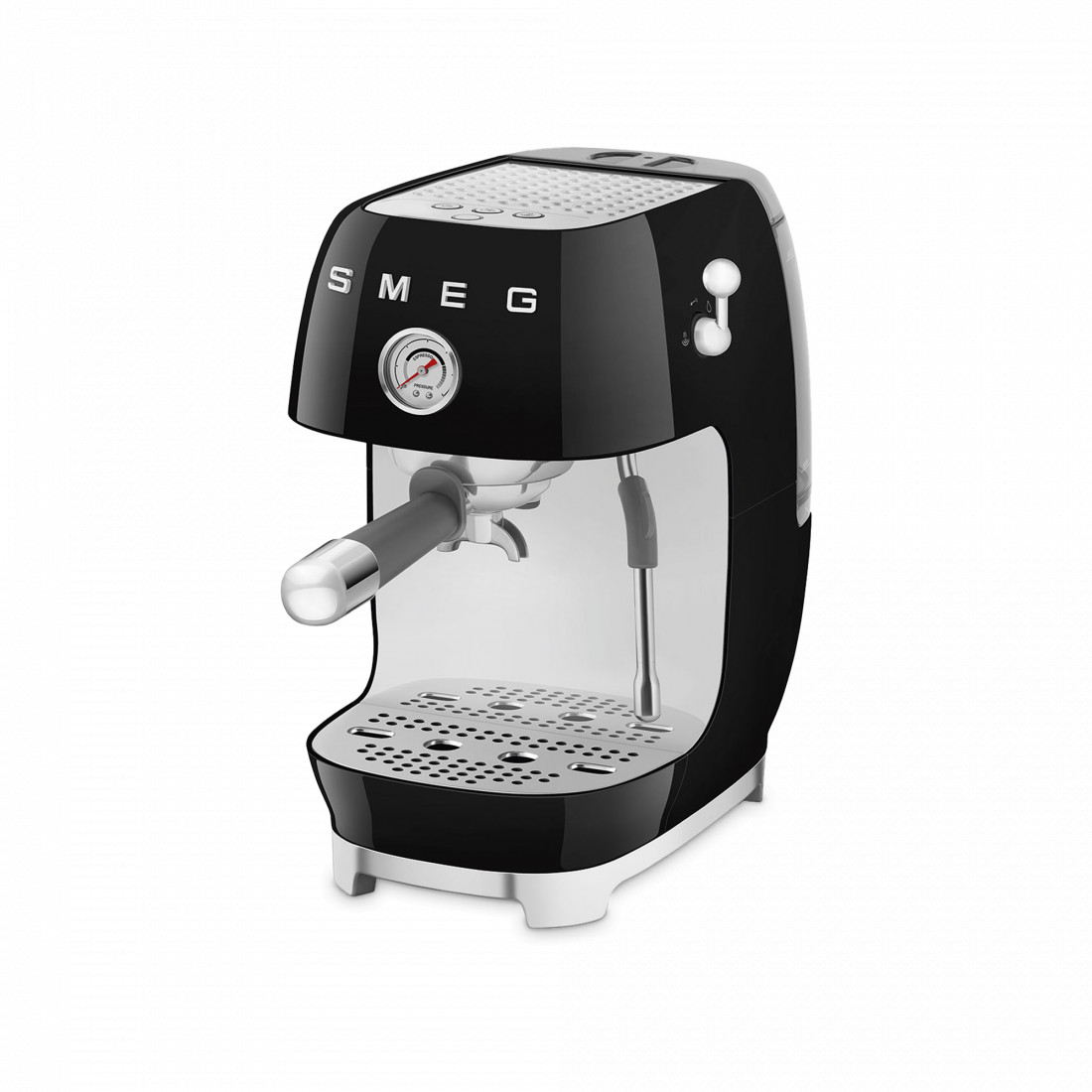 Кофемашина - эспрессо, нержавеющая сталь, пластик, черный, SMEG, Италия