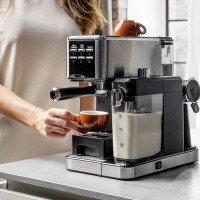 Кофемашина эспрессо с капучинатором, нержавеющая сталь, пластик, стальной, PROFI COOK, Германия_00817860051534325923.jpg