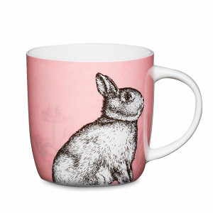 Кружка Rabbit, 425 мл, костяной фарфор, декор, серия Barrel Mugs, KITCHEN CRAFT, Великобритания, Большая кружка