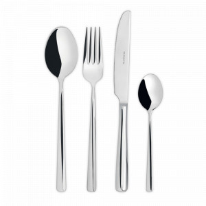 Набор столовых приборов на 6 персон, 24 предмета, нержавеющая сталь 18/10, серия Metropolis, BUGATTI Cutlery, Италия, Наборы столовых приборов 24 предмета