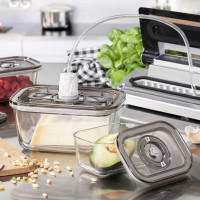 Набор из 4-х вакуумных контейнеров с насосом VacuBoxx E-set, стекло, тритан, CASO, Германия_00811310050178518123.jpg