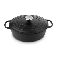 Чугунная эмалированная утятница овальная, 6,3 л, 31 см,  черный, LE CREUSET, Франция, 