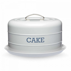 Подставка для торта с крышкой, 28,5 х 18 см, металл, серый, серия Living Nostalgia, KITCHEN CRAFT, Великобритания, Блюда для торта, десерта