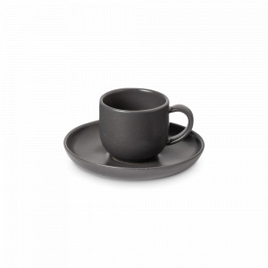 Пара кофейная Seed grey, 70 мл, керамика, темно-серый, серия Pacifica, COSTA NOVA, Португалия, Кофейные пары