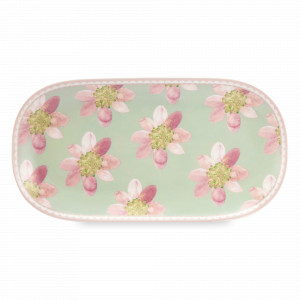 Блюдо овальное, 33 х 17.5 см, фарфор, белый, зеленый, серия Primula, MAXWELL WILLIAMS, Австралия, Primula MAXWELL & WILLIAMS