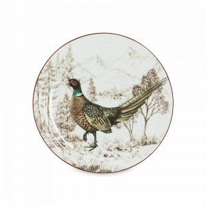 Тарелка десертная Охота, 21 см, керамика, белый, декор, серия Imari, ANNA LAFARG, Китай, Тарелки керамические