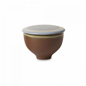 Горшок с крышкой для запекания Brown, 12 см, 400 мл, каменная керамика, коричневый, серия Auberge, ROOMERS TABLEWARE, Нидерланды, Горшочки для запекания