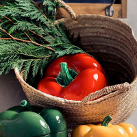 Банка для хранения «Перец», 11,5 см, керамика, зеленый, серия Перец, Bordallo Pinheiro, Португалия_00801880065797189423.jpg