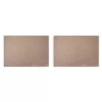 Набор из 2-х подстановочных прямоугольных салфеток, 33 х 48 см, пвх, серебристый, серия Shimmer, WO HOME, Германия, 