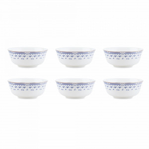 Набор из 6-ти порционных салатников, 16 см, фарфор, белый, синий, серия Гжель, REPAST, Чехия, Салатники REPAST