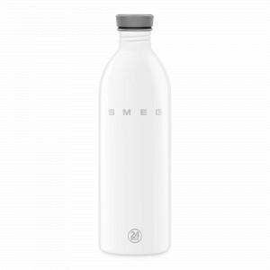 Бутылка для воды, нержавеющая сталь 18/8, 1000 мл, белый, серия 24Bottles, SMEG, Италия, Термобутылки SMEG