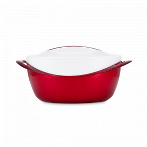 Термокастрюля , 3,5 л, нержавеющая сталь, пластик ABS, бордовый металлик, PINNACLE, Индия, Термосы