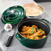 Кокот круглый, 6,7 л, 28 см, чугун, зеленый, серия La Cocotte, STAUB, Франция_00795640042534769666.jpg