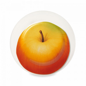 Тарелка десертная, 21,5 см, костяной фарфор, белый, оранжевый, серия Freedom, TAITU, Италия, TAITU (Италия)