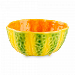 Салатник «Тыква», 16 см, керамика, желтый, зеленый, серия Тыква, Bordallo Pinheiro, Португалия, Салатники BORDALLO PINHEIRO