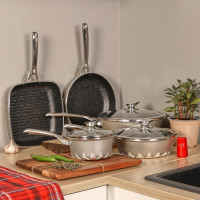 Вок с крышкой, диаметр 24 см, литой алюминий с антипригарным каменным покрытием, для индукционных плит, ручка нержавеющая сталь, серия Artmartin, KITCHENSTAR, Китай_00807180052333673102.jpg