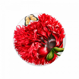 Тарелка закусочная, 17 см, костяной фарфор, красный, серия Emotion, TAITU, Италия, Итальянский фарфор