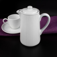 Кофейник, 350 мл, фарфор, серия Plisse, PILLIVUYT, Франция_00805040059927322725.jpg