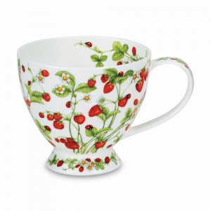 Чашка чайная «Земляника», 450 мл, костяной фарфор, декор, серия Skye, DUNOON, Великобритания, Чашки для чая