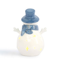 Статуэтка с подсветкой Снеговик, 15 см, фарфор, бело-голубой, серия New Year, ANNA LAFARG, Китай_00821190053389802492.jpg