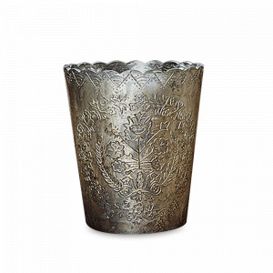 Подсвечник для интерьерной свечи SILVER BURN, 15 см, стекло, серебристый, ROOMERS FURNITURE, Нидерланды, Подсвечники и канделябры