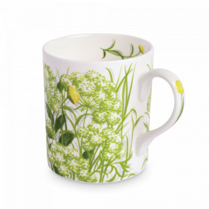 Кружка, 400 мл, костяной фарфор, белый, зеленый, серия Freedom, TAITU, Италия, Большие кружки