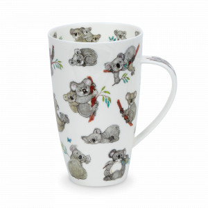 Кружка «Коалы Хенли», 600 мл, костяной фарфор, белый, декор, серия Henley, DUNOON, Великобритания, Чашки
