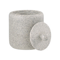 Банка для хранения Loup, 430 мл, полирезин, серый, серия Bath, BERGENSON BJORN, Великобритания_00813860057755244814.jpg