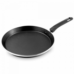 Сковорода блинная, 28 см, сталь, стеклоэмаль, черный, серия Black, VITRINOR, Испания, Сковороды блинные