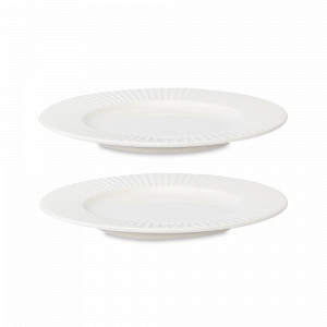 Набор из 2-х закусочных тарелок Dual Glazing, 16 см, фарфор, белый, серия Soft Ripples, LIBERTY JONES, Россия, Наборы тарелок для кухни