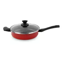 Сотейник с крышкой, 26 см, сталь, стеклоэмаль, красный, серия Cerise Pierre, VITRINOR, Испания, 