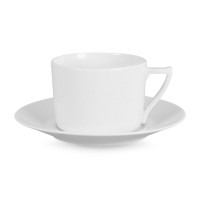 Блюдце для чайной чашки BLANC, 15 см, фарфор, белый, серия NewPort, GUY DEGRENNE, Франция_00810280047898702655.jpg